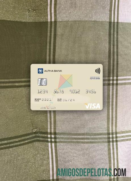 Cartão Visa Grécia Alpha Bank VERSÃO 3 Photolook Front baixar para verificação